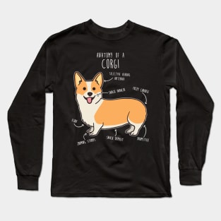 Corgi Anatomy Long Sleeve T-Shirt